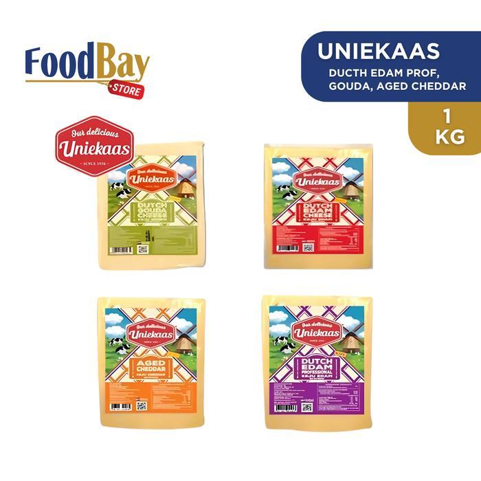 UNIEKAAS -Keju Import Uniekaas 1KG Premium Cocok Baking & Masak Edam Gouda Cheddar- Professional