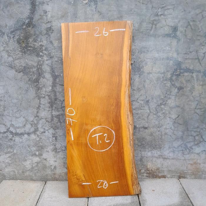 Papan Ambalan Meja Konsol Kayu Jati Asli Natural Prefinished A2 70Cm