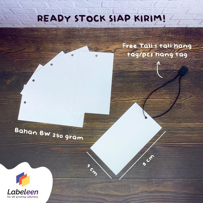 Hang tag polos putih BW 250 gram murah FREE tali hang tag