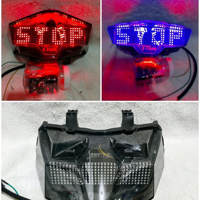 lampu stop led animasi text emo vario 125 vario 150 lampu stop led running animasi vario 125 vario
