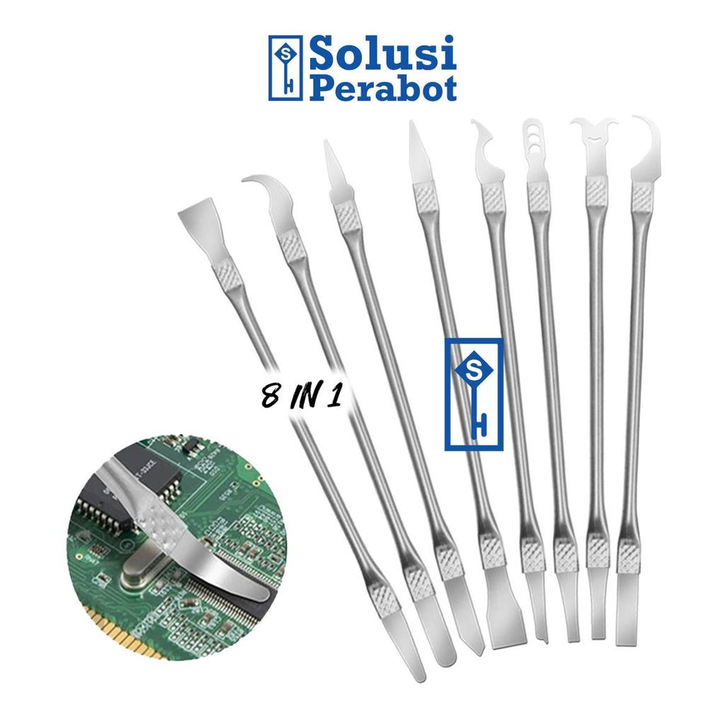 Crowbar Pisau Congkel 8In1 AK32 SP / IC HP Set CPU EMMC Linggis Pembersih Lem / Alat Pembongkaran Pe
