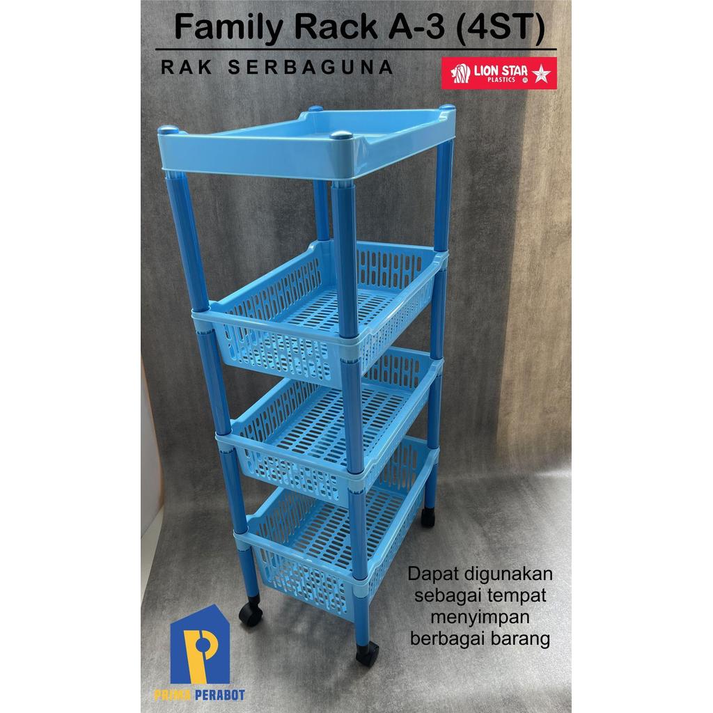 Rak Family Susun 4 Rak Serbaguna Rak Salon SS-4 Lion Star A-3