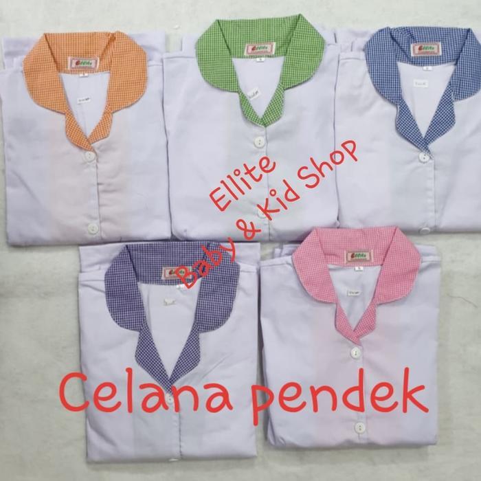 Baju Seragam Suster/Baby Sitter/Nanny - Baju Pendek Celana Pendek