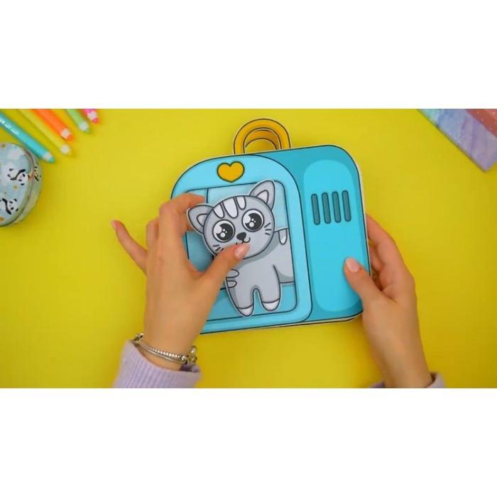 Paper doll house book cat kucing mainan bongkar pasang -Sudah dirakit