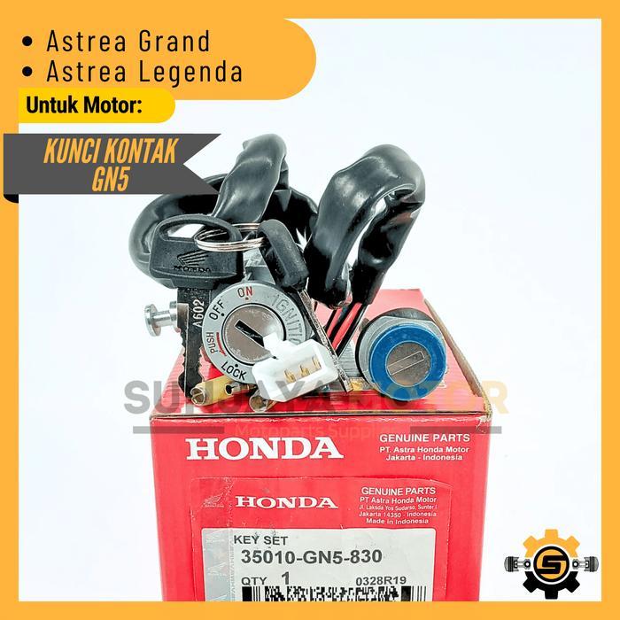 Kunci Kontak Set GN5 Keyset Original Honda Astrea Grand Astrea Legenda Kunci Motor Gren 1 Set Key