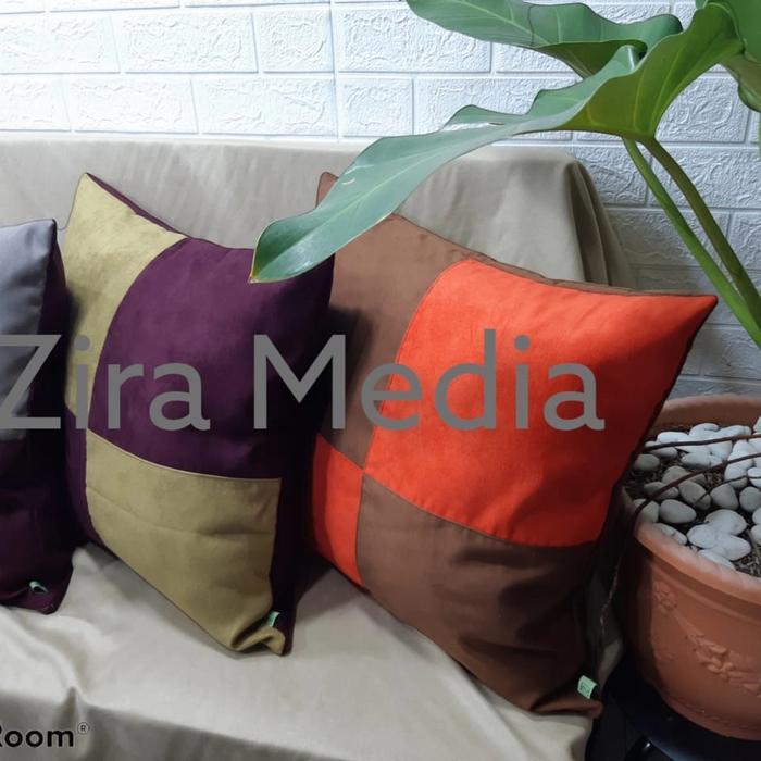 Zira Sarung Bantal Sofa 60x60 70x70 Bantal Kursi Sofa Bahan suede