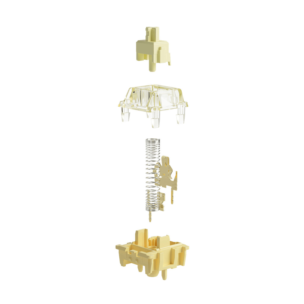 Akko V5 Pro Cream Yellow Switch 5 Pin 50gf Thocky Linear Switch Factory Lubed Compatible with Cherry