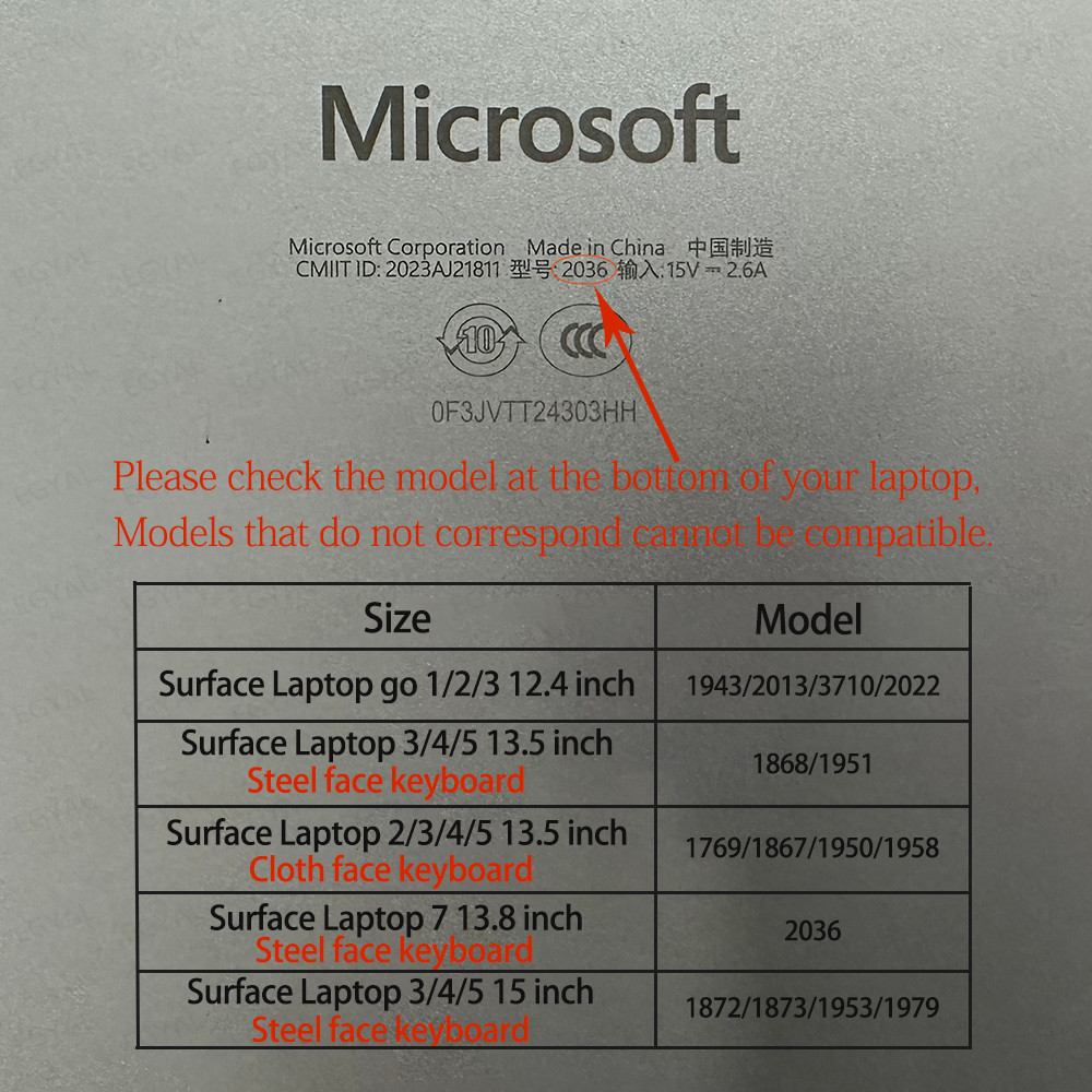 Laptop Case for Microsoft Surface Laptop 7 13.8 2024 Protective Shell For Surface Laptop go 1/2/3