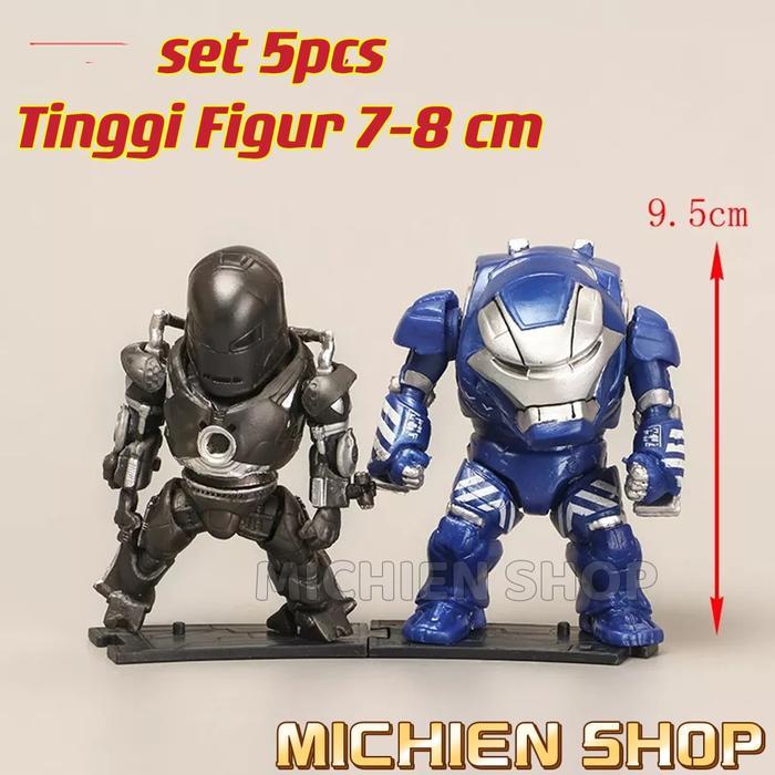Action Figure Iron Man Marvel Avengers Chibi Kids Logic Seri C