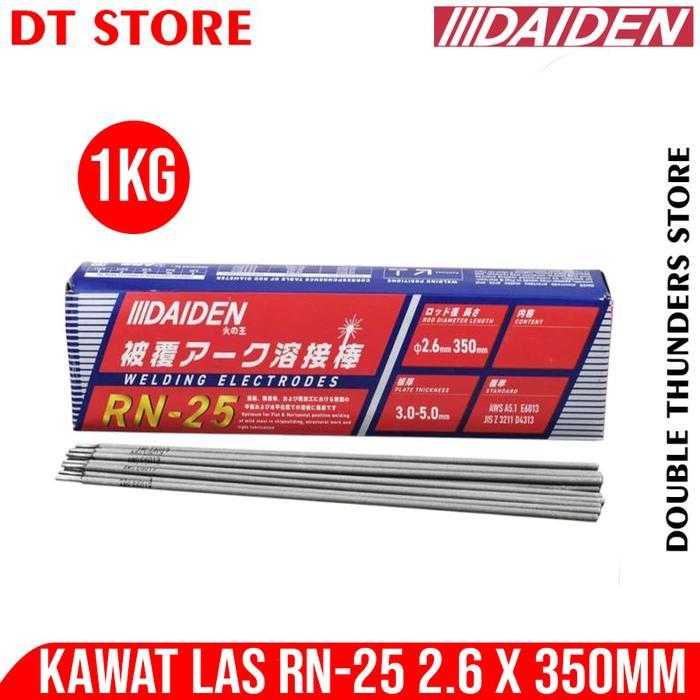 Daiden Kawat Las Listrik Kawat Las Elektroda 2,6Mm X 350Mm Aws E6013 Welding Electrodes Rn-25 Kawat