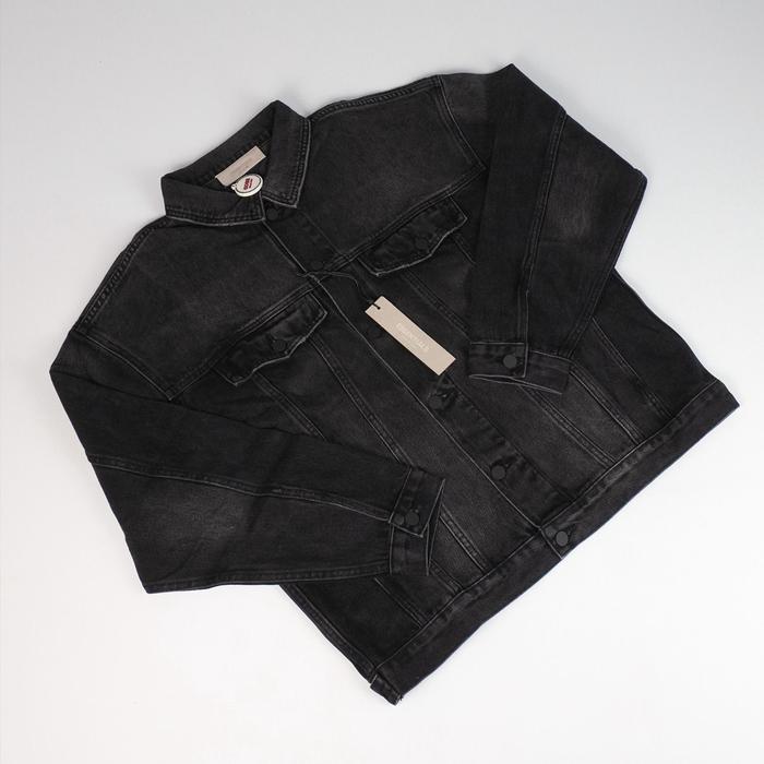 FEAR OF GOD FOG ESSENTIALS SS22 DENIM JACKET FADED BLACK