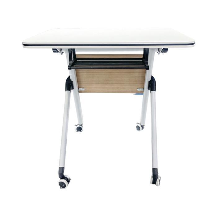 JMP Yori Meja Komputer Lite Training - Putih/Cokelat Oak High Quality Product