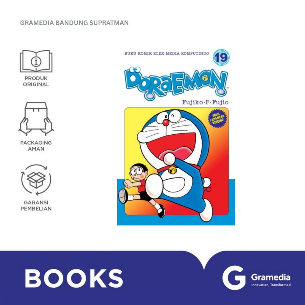 Gramedia Bandung Supratman | Buku Komik Manga DORAEMON 19 (2025) | Buku Komik Manga Original Gramedi