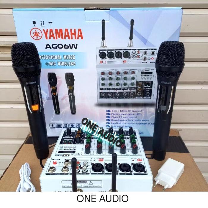 MIXER YAMAHA AG06W PLUS 2 MIC WIRELESS BLUETOOTH USB MP3 AG 06 W