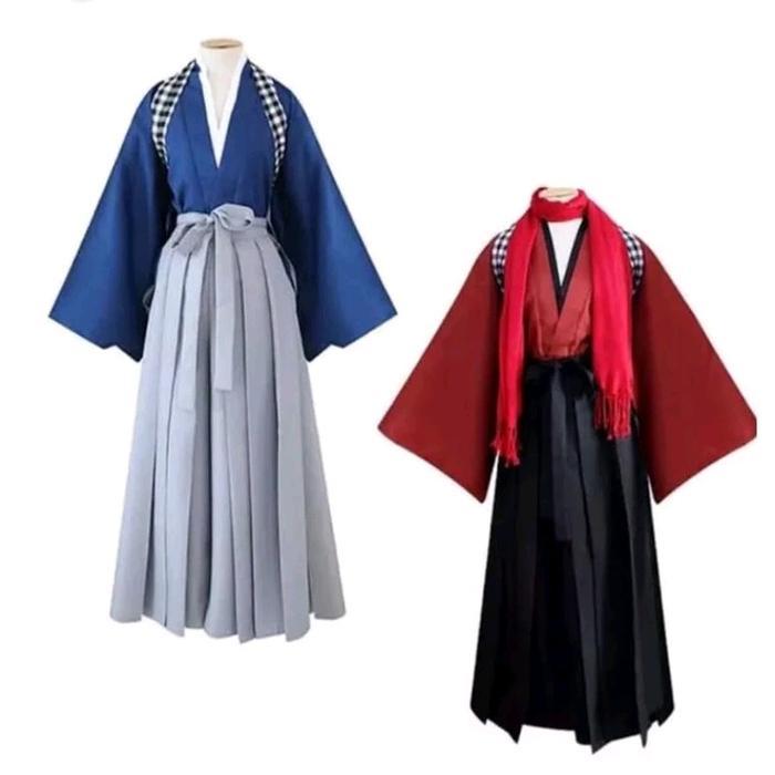 Costum Cosplay Hakama Hokomo Stusaka Samurai Kimono Costum Japan