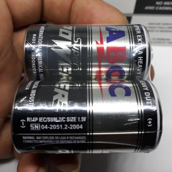 "New" baterai abc size C batre abc super power tipe C batteries