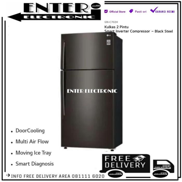 LG GNC702HQCL - KULKAS LEMARI ES 2 PINTU SMART INVERTER LG GN C702HQCL