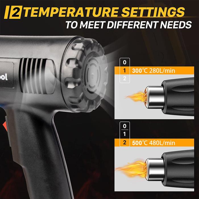 Jld Hot Gun Mesin Pemanas Angin Panas High&Low J598 Hot Air Gun Heat Gun Alat Pemanas Multifungsi