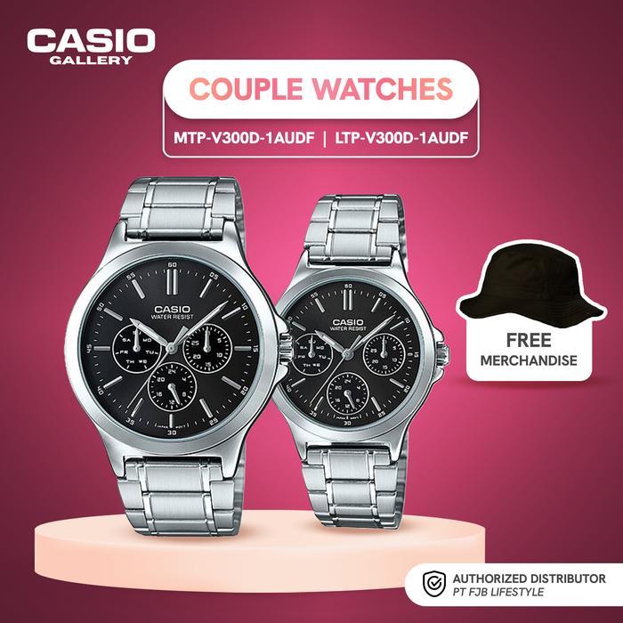 Jam Tangan Couple Casio Mtp-V300D-1Audf X Ltp-V300D-1Audf
