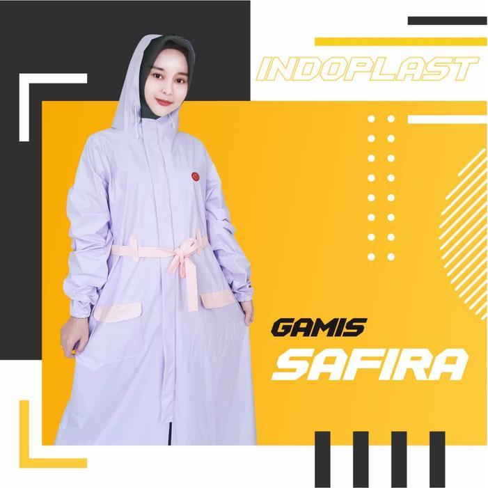 FELWINSHOP Jas Hujan Gamis Safira Indoplast / Jas Hujan Hijab Rok Safira / Jas Hujan Model Terbaru