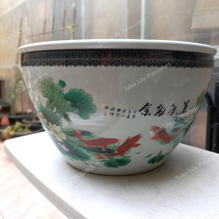 Guci Teratai / Guci Bulat / Pot Teratai