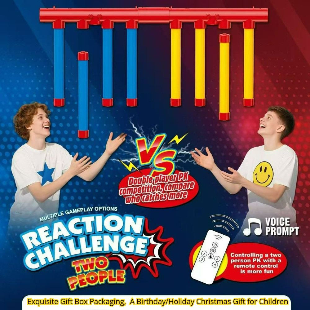 Latest 2-Player Challenge Drop Sticks Game Kids Stick Catching Toy Training Reaction Ability
