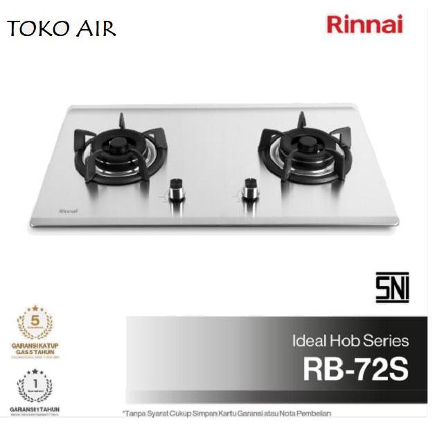KOMPOR TANAM RINNAI RB-72S/ Kompor Tanam Rinnai 2 tungku RB- 72S Stainless - 72 s