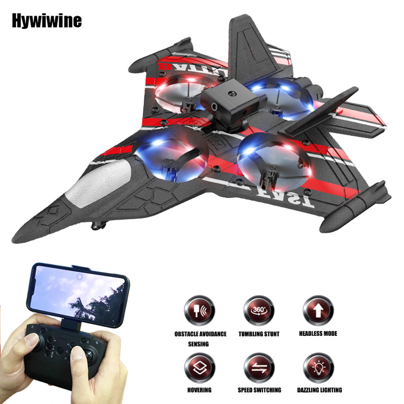 Aircraft RC Plane with Camera Remote Control Helicopter Obstacle Avoidance Fighter 2.4G Airplane EPP