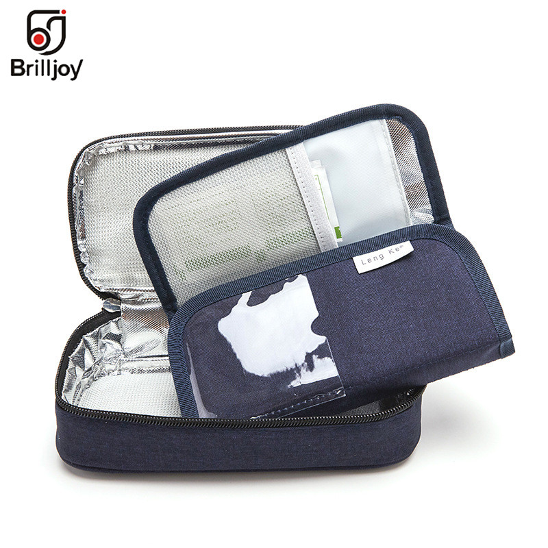 Brilljoy portable Refrigerated Insulin Bag Medical Ice Bag Drug Diabetic Travel Cooler Box