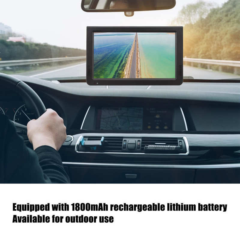 Portable 10 Inch Digital TV HD Mini LED Television with 2 Round Speakers EU Plug 110-240V