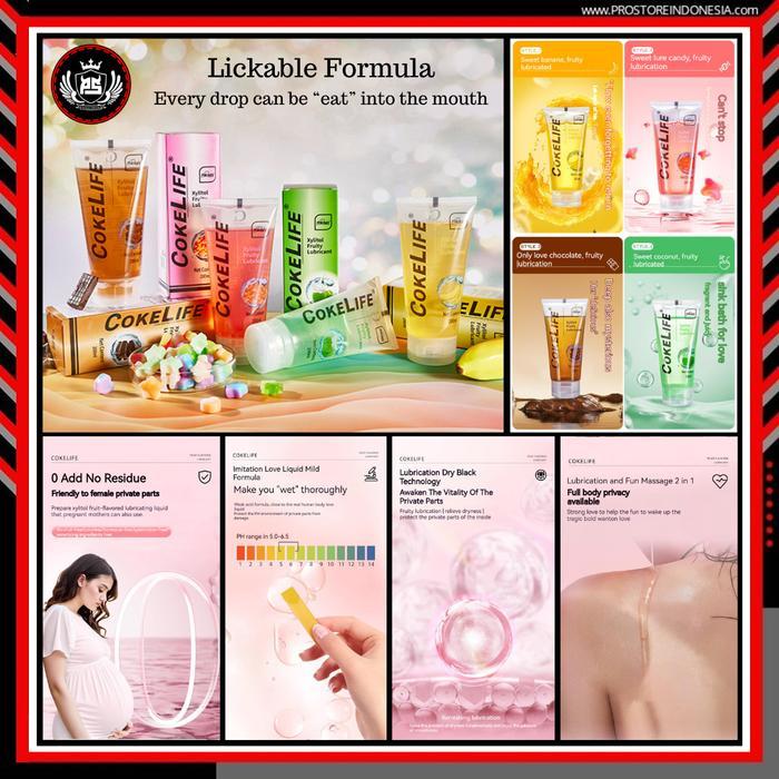 Dexie_Store Cokelife Xylitol Fruit Lubricant - Pelicin Pelumas Oral Sex Rasa Aroma Buah Eatable