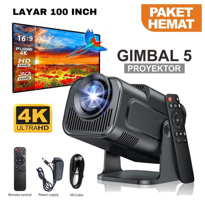 Proyektor 1080P Android 11.0 WiFi6.0 260 Ansi Lumens XGODY Gimbal 5 Smart