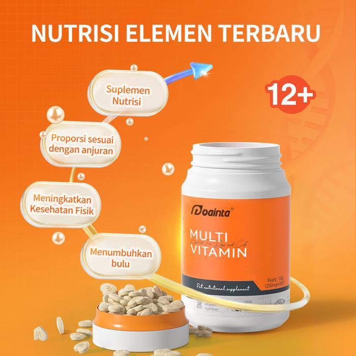 Vitamin Bulu Kucing Anti Bulu lebat Rontok Kucing Kalsium Kucing Anjing Suplemen Kalsium Suplemen
