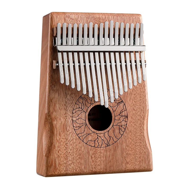 HLURU 17 21 Keys Kalimba Professional Finger Piano Full Solid Wood Veneer Mahogany Kalimba Thumb