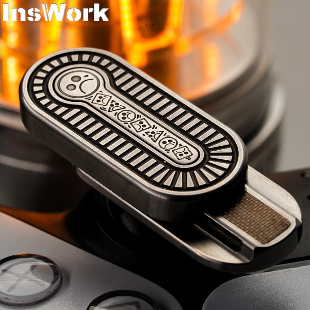 Metal Toys Dz TOPF Stainless Steel Push Slider Fidget Magnet Metal Fidget Toy