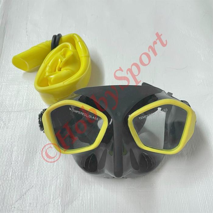 Kacamata + Pipa Nafas Snorkeling Selam Set Diving Scuba Lipat Karet Ok