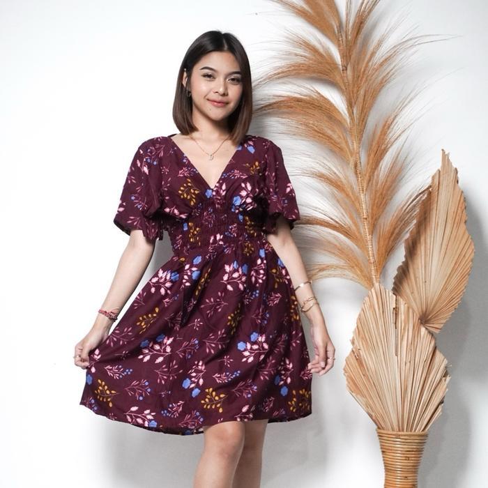 Dress Wika Motif Garden Flow Bali Terlaris 2025