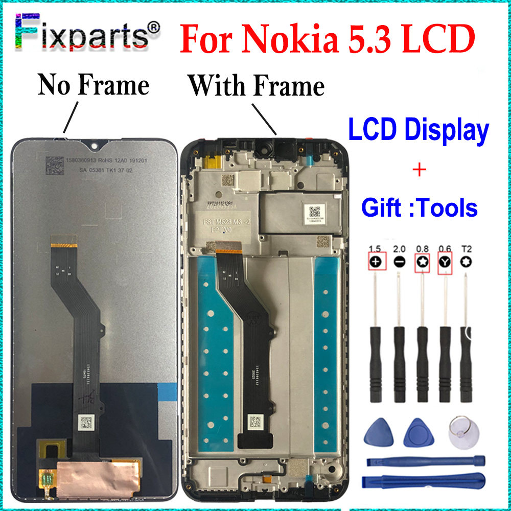 Tested Working 6.55'' For Nokia 5.3 Lcd Display Touch Screen Digitizer Assembly For Nokia 5.3
