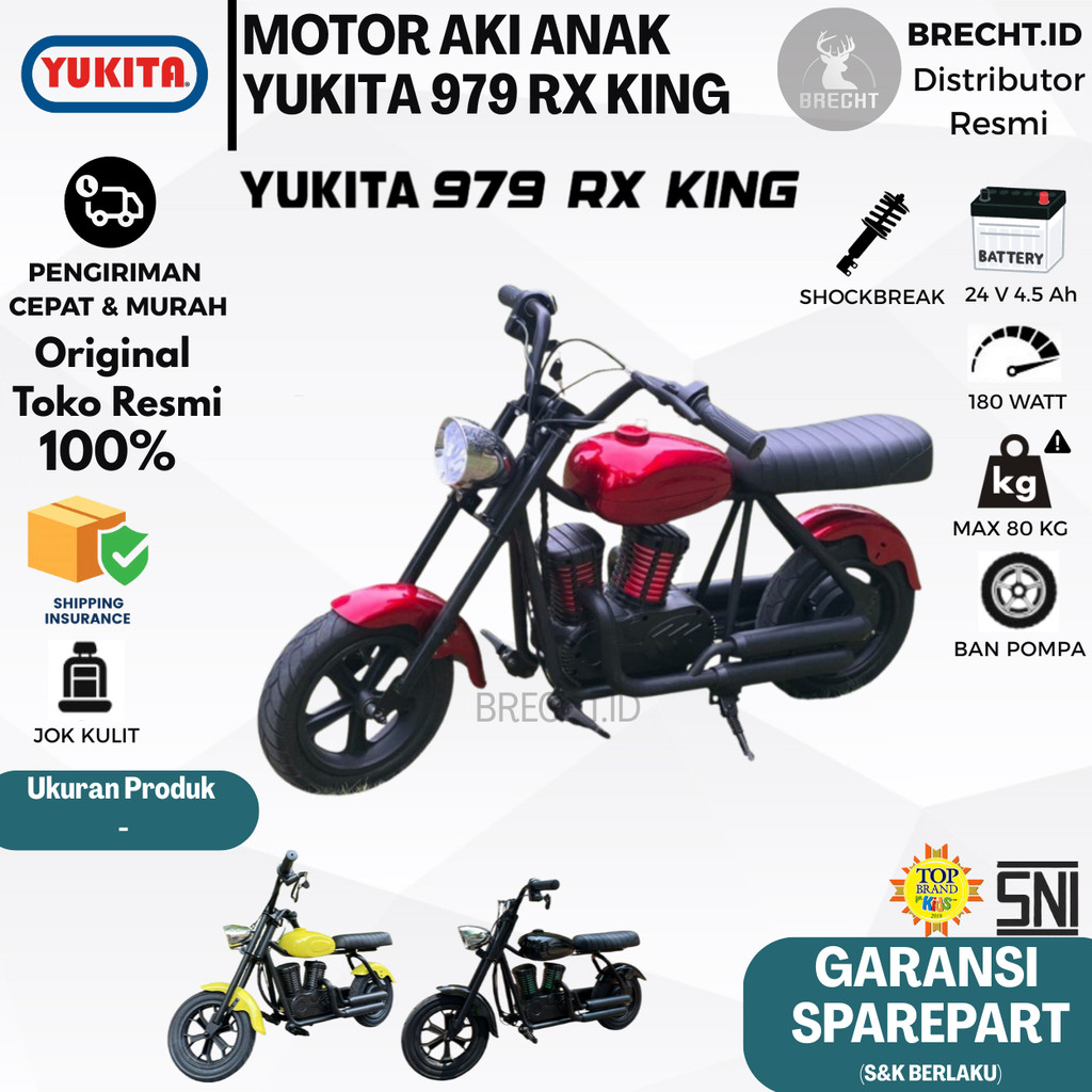 Mainan Anak Motor Aki Yukita 979 Harley