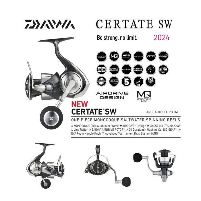Daiwa Certate SW Model 2024 Spinning Reel Pancing - SW6000-P