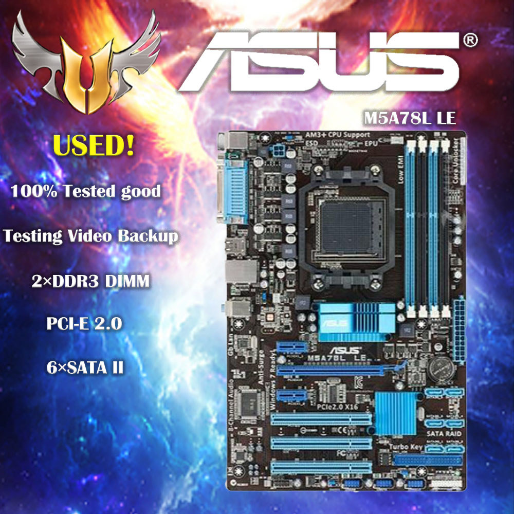 Asus M5A78L Le Original Desktop Motherboard Amd 760G Socket Am3+ Ddr3 32G 2 Usb2.0 Atx