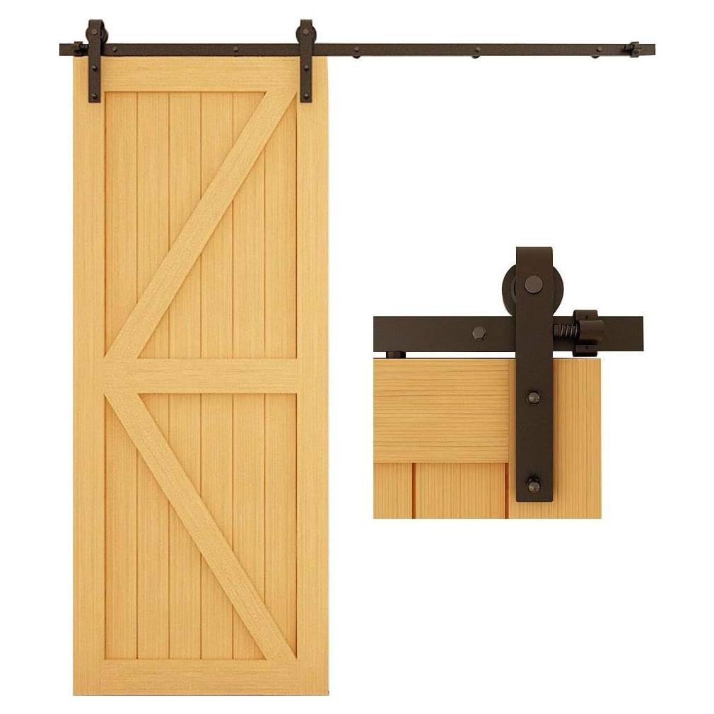 CCJH 4-12Foot Sliding Door Fitting Set Sliding Door System Rail for Sliding Door Hanging Rail for