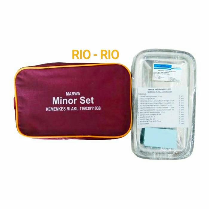 MARWA MINOR SET ALAT KEDOKTERAN 13 ITEM UNTUK BEDAH MINOR KHITAN & JAHIT LUKA ORIGINAL KEMENKES RI