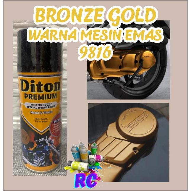 CAT MOTOR DITON PREMIUM 9816 BRONZE GOLD CAT UNTUK BLOK MESIN