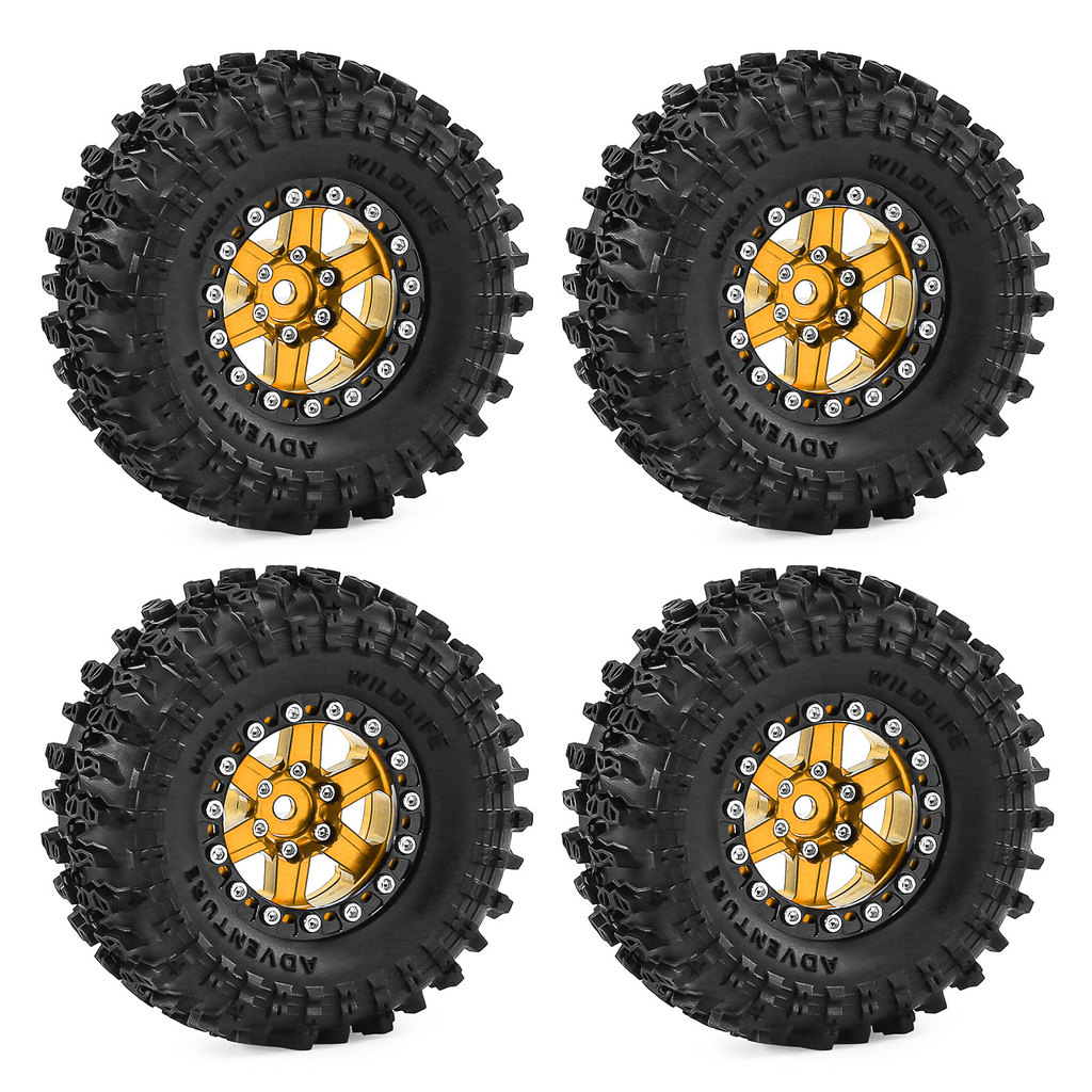 1.3 Inch Aluminum Alloy Wheels For Trx4M Scx24 Fms Fcx24 Ax24 Ascent18 1/18 1/24 Rc Crawler Upgrade