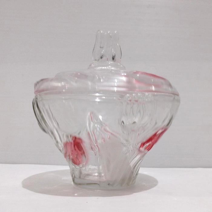 TOPLES PERMEN KACA MOTIF BUNGA