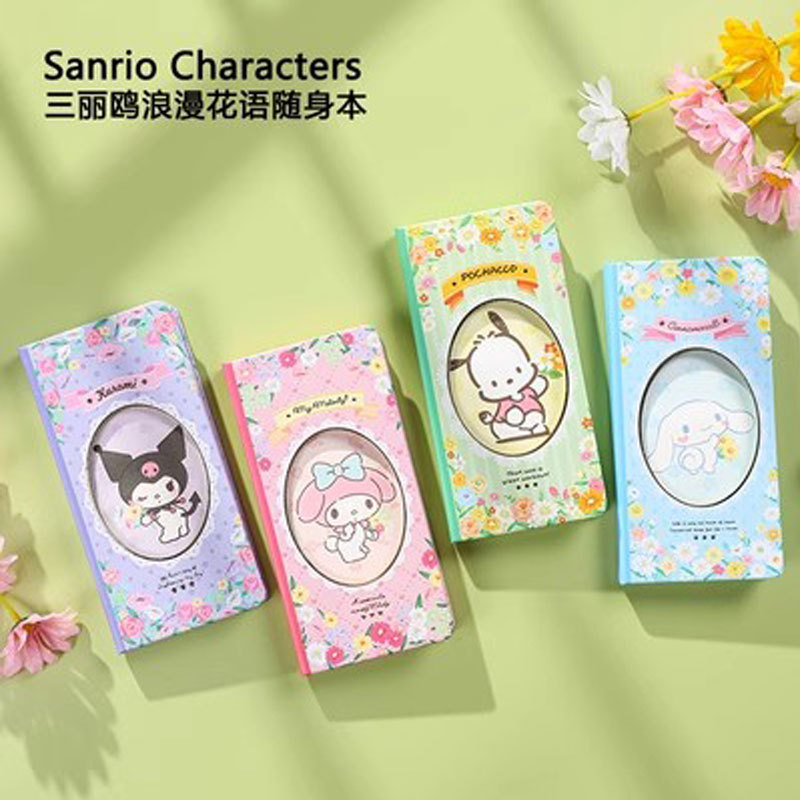 Kawaii Kuromi My Melody Cinnamoroll Cartoon Notebook Handbook Student Sanrio Anime Girl Heart Cute