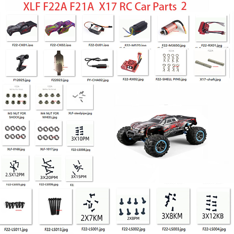 Xlf F22A F21A Hosim X17 Rc Car Accessories : Remote Control Esc Brushless Motor Servo Lock Nut