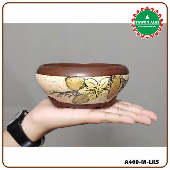 Top Pot Bonsai Keramik Bulat Mame