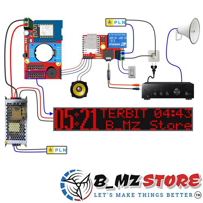 Best Seller Modul Mp3 Plus Relay On/Off Jws Dan Bel Sekolah Original